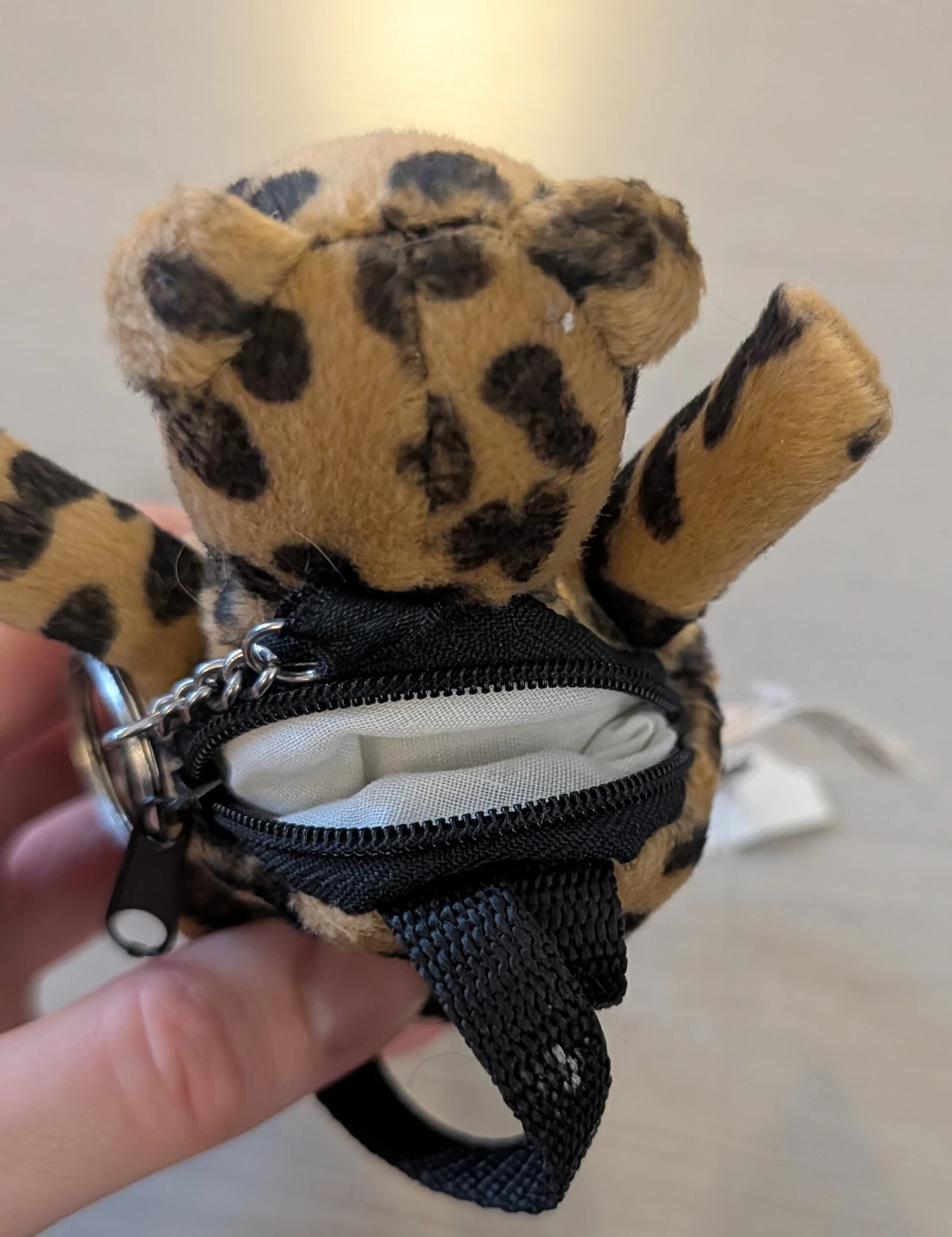Leopard Print Plush Bear Keychain - photo 3