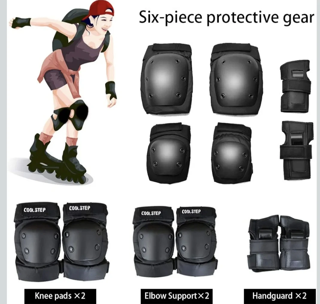 Protective pads Set 6pcs Elbows, Knees Wrists (L-Adult) - photo 5
