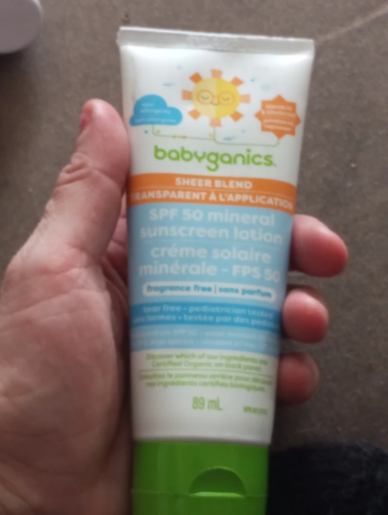 Babyganics SPF 50 Mineral Sunscreen Lotion (89 ml)