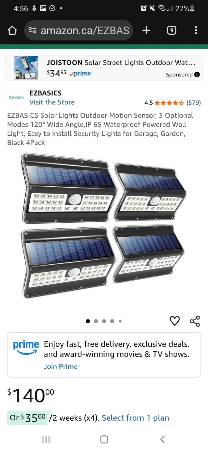 EZBasics Solar Motion Sensor Light, 2-Pack - photo 2