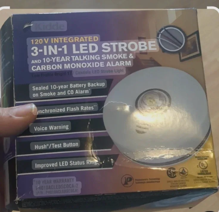Kidde 3-in-1 LED Strobe & Carbon Monoxide Alarm