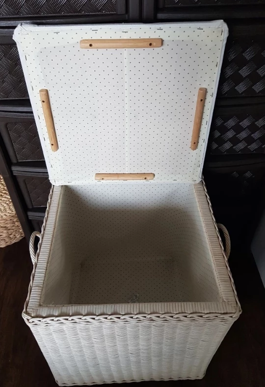 Wicker Storage Ottoman - Cream Colour - photo 3