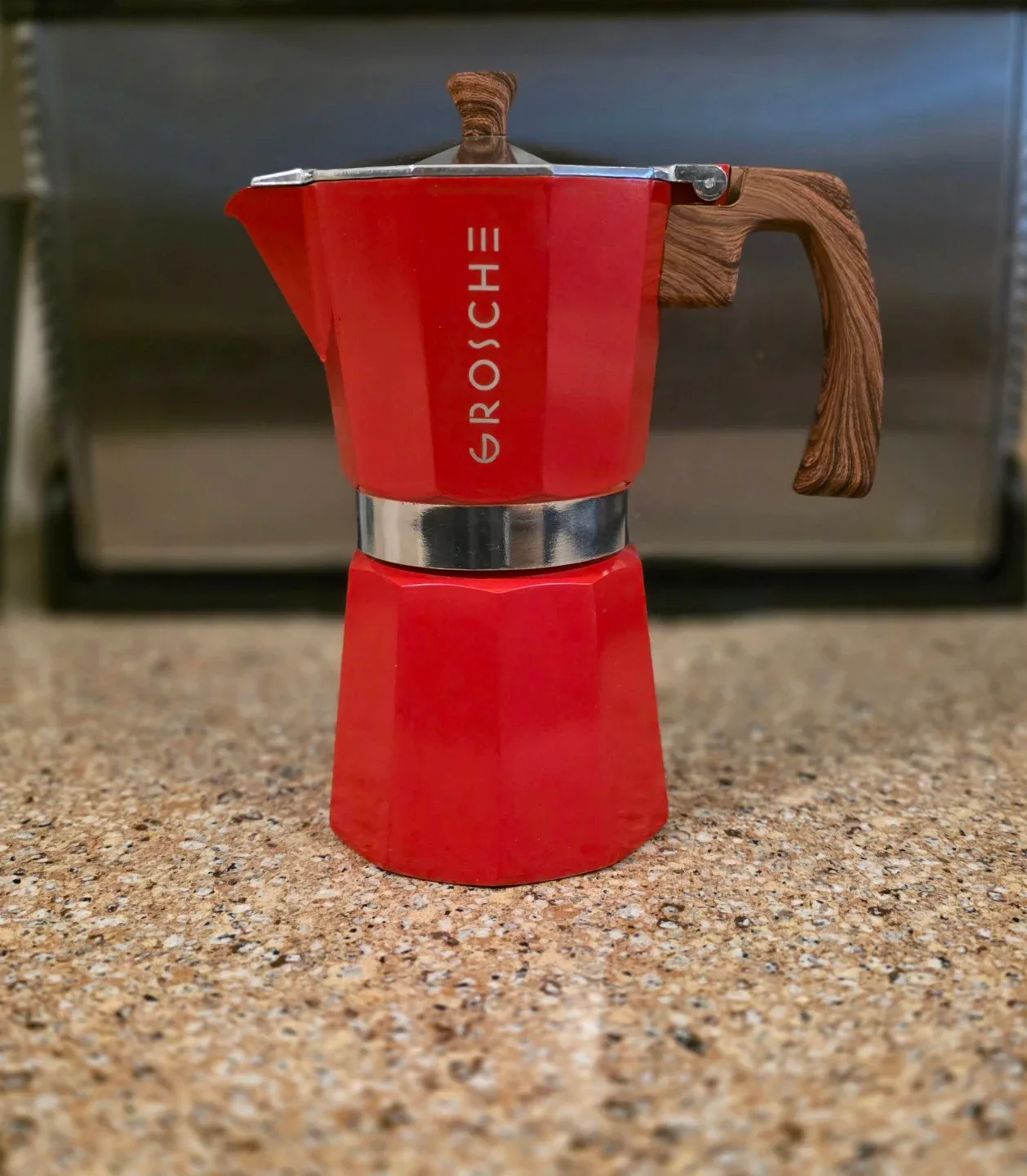 Grosche MILANO Red Stovetop Espresso Maker