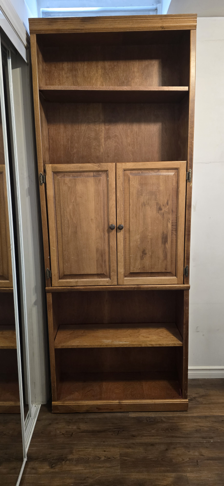 Wooden Bookcase with Cabinet