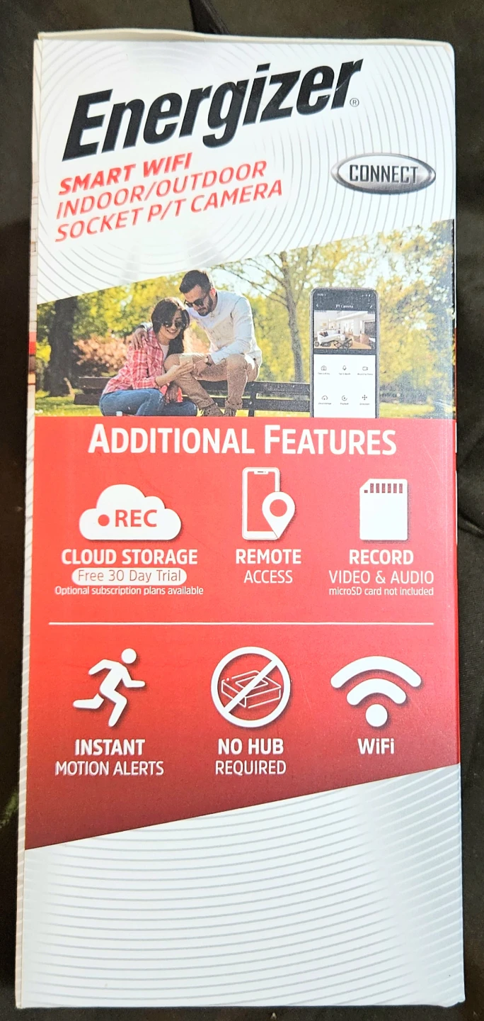 Energizer Smart WiFi Indoor/Outdoor Socket P/T Camera - New - photo 4