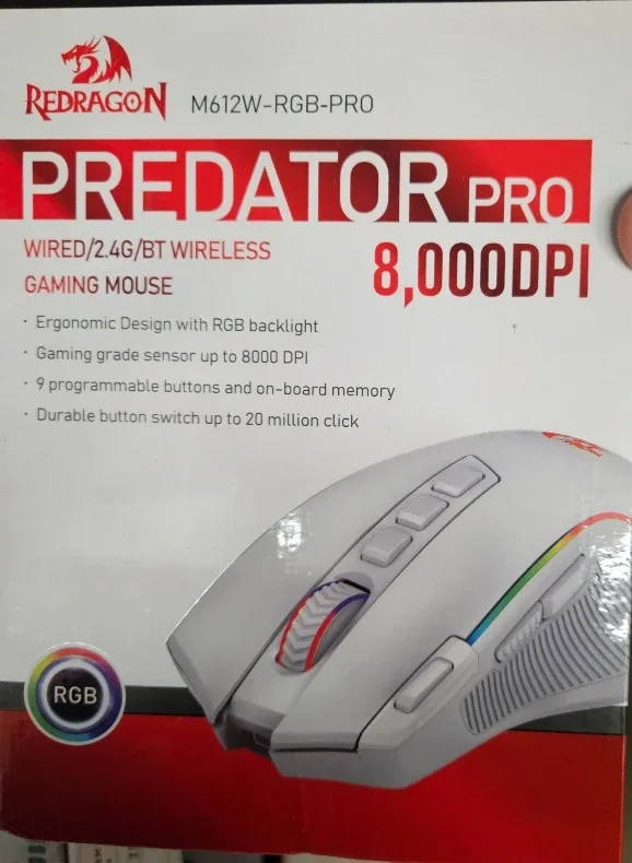 Redragon M612 PRO RGB Gaming Mouse - Like New!