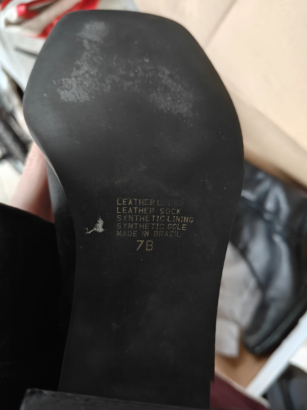 Black Leather Boots - Size 7B - photo 2