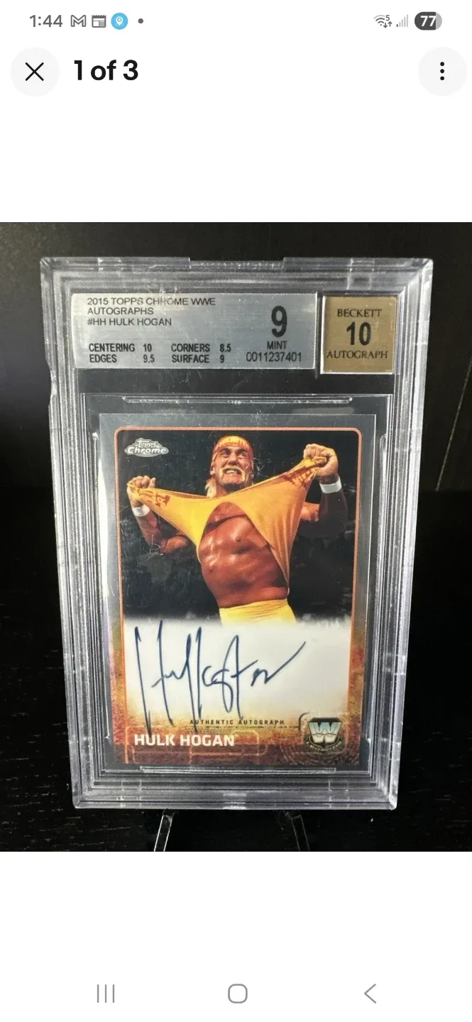 Hulk Hogan Autograph Card - 2018 Topps Chrome WWE