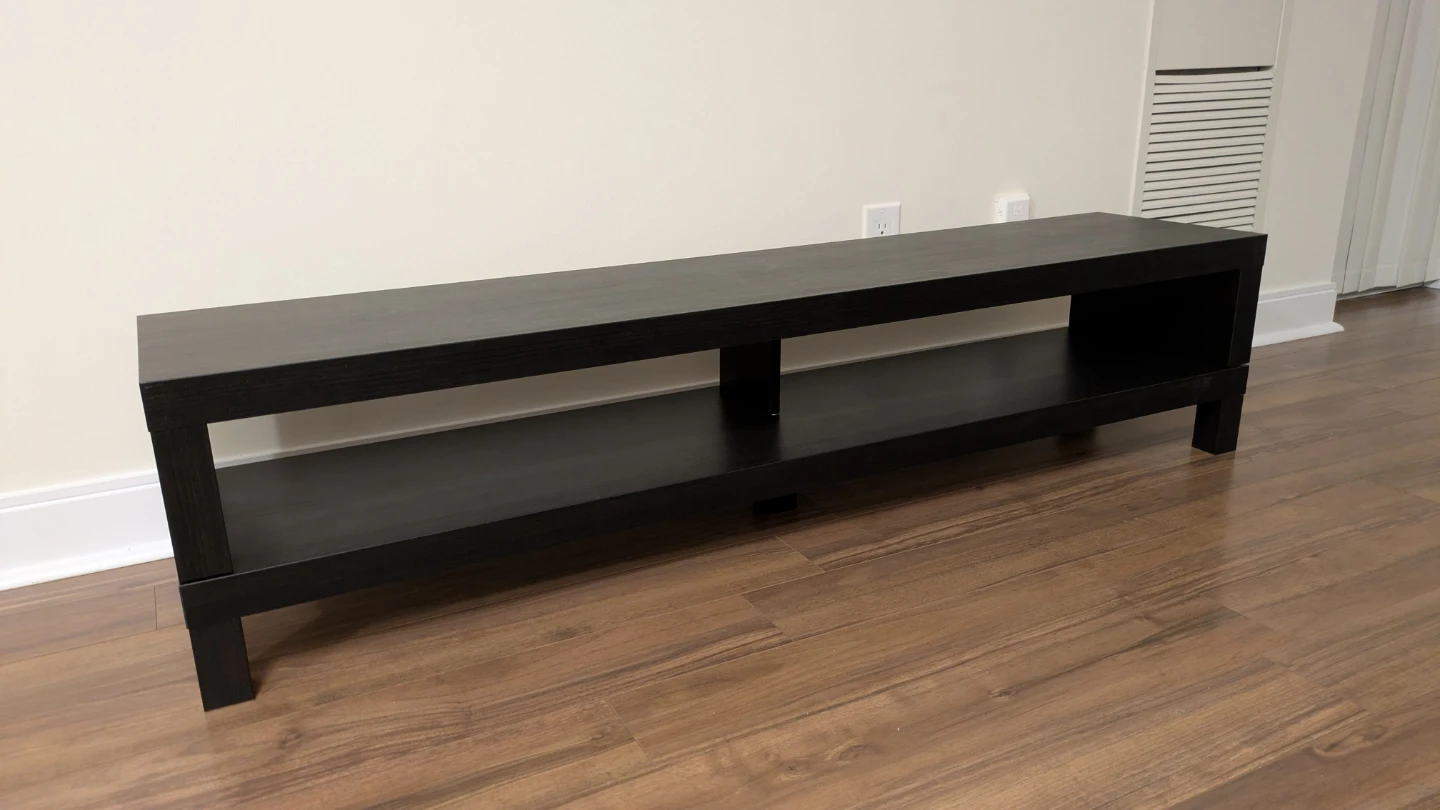 Black TV Stand with Shelf