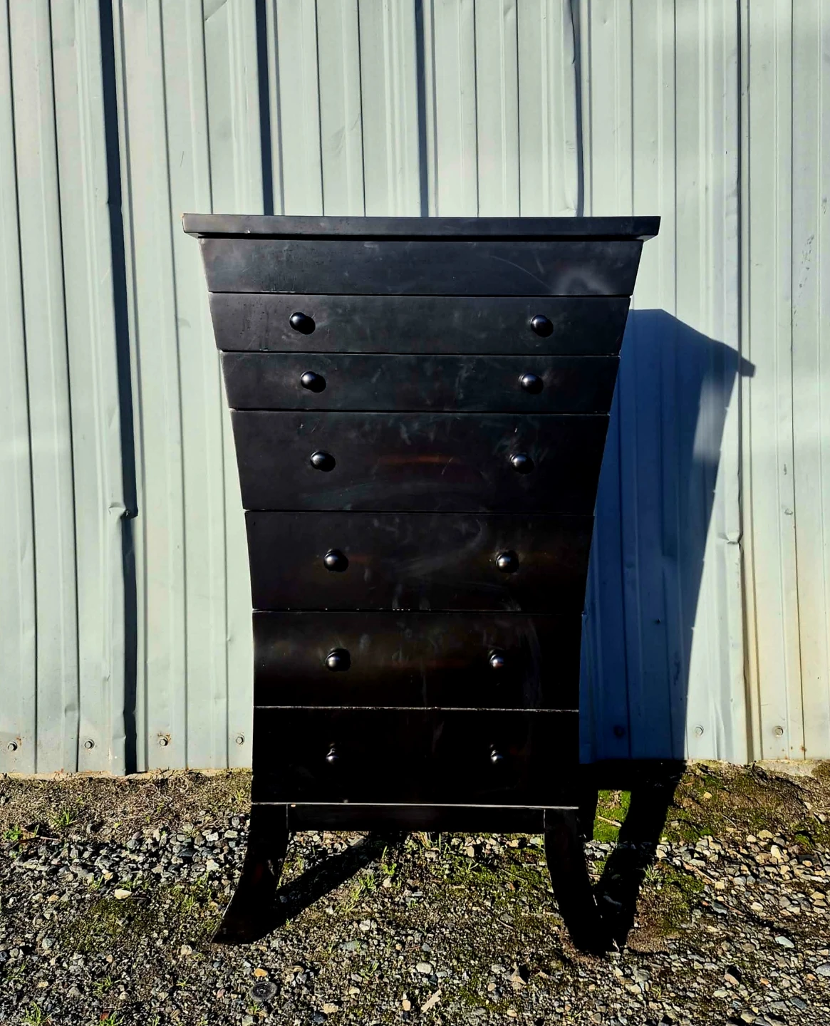 6 Drawer Jewelry Tallboy Cabinet With Mirrored Lift Top - photo 2