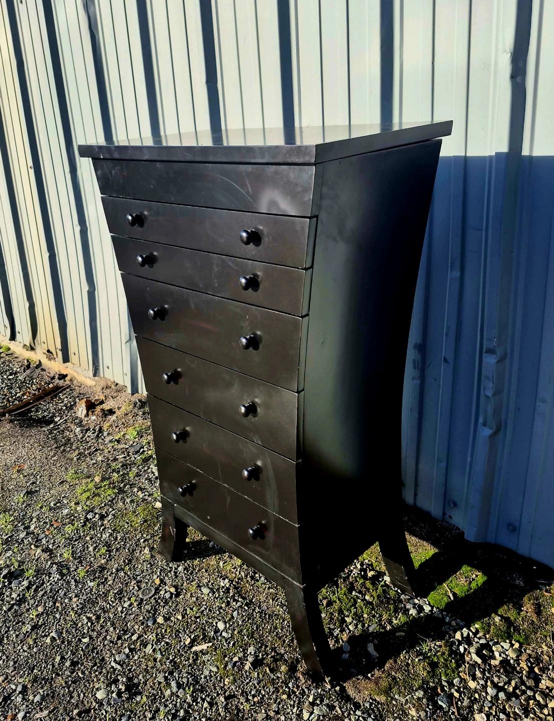 6 Drawer Jewelry Tallboy Cabinet With Mirrored Lift Top - photo 3
