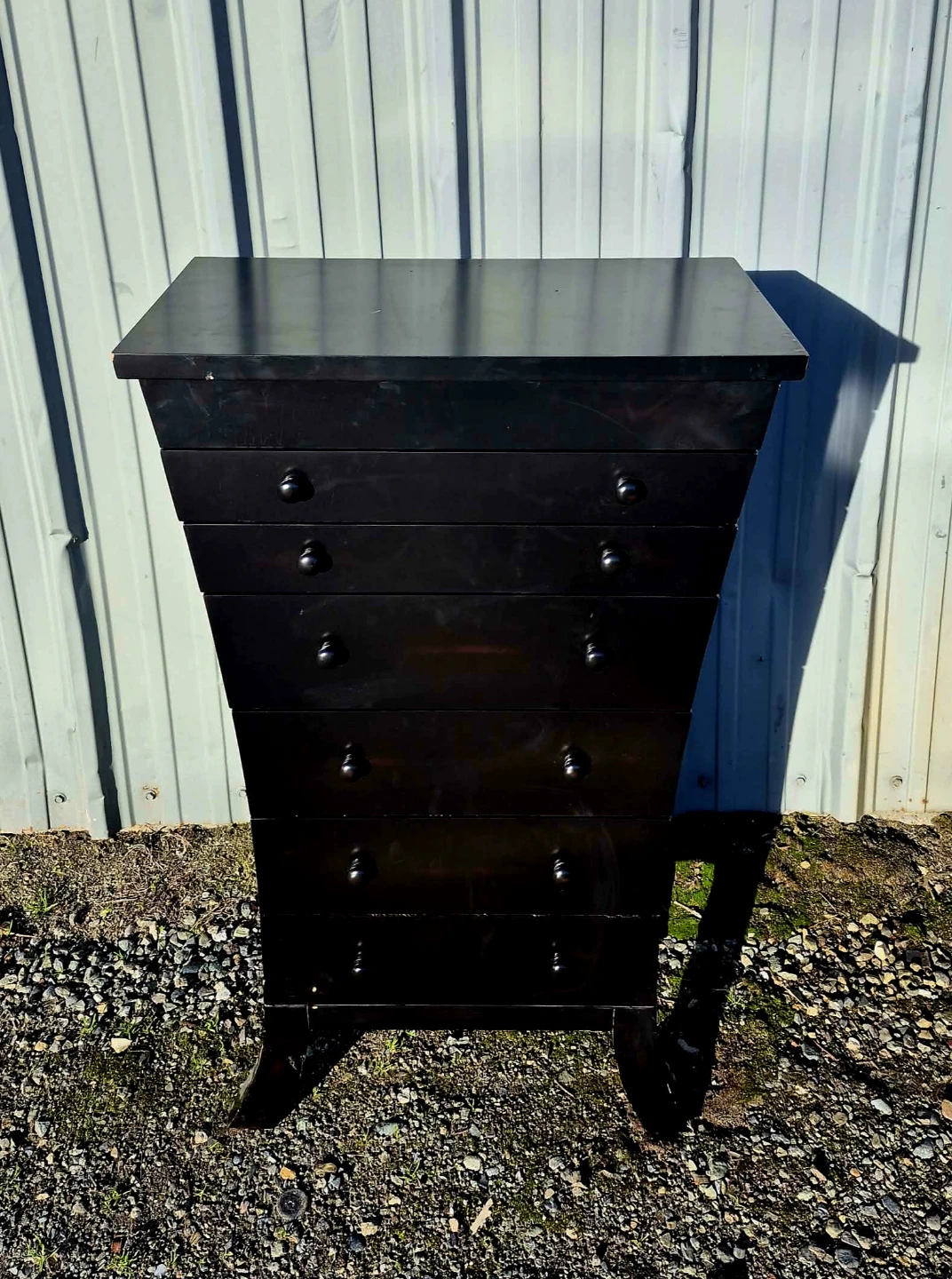 6 Drawer Jewelry Tallboy Cabinet With Mirrored Lift Top - photo 4