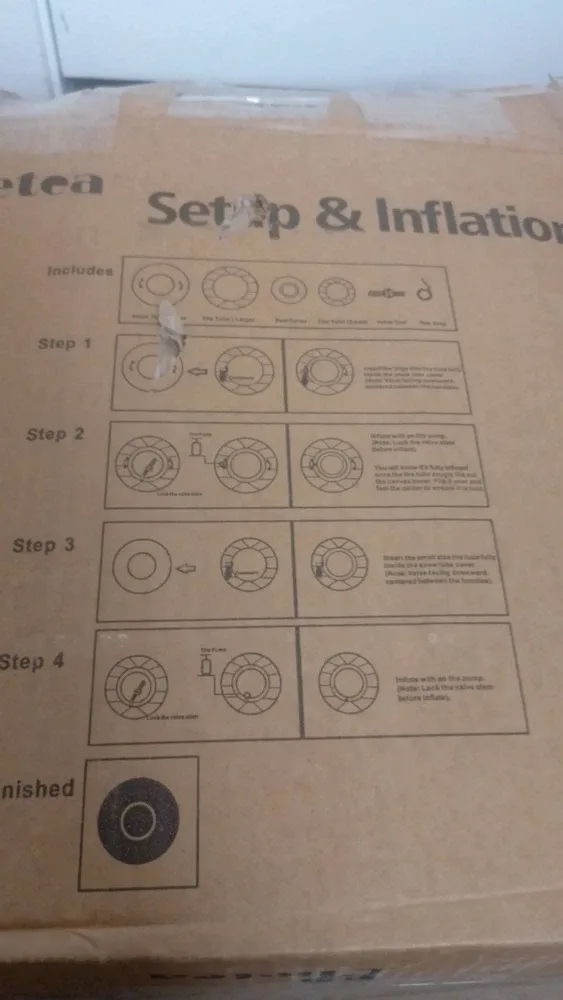 Pheteta Foldable Inflatable Snow Tube - New image indicator(2)