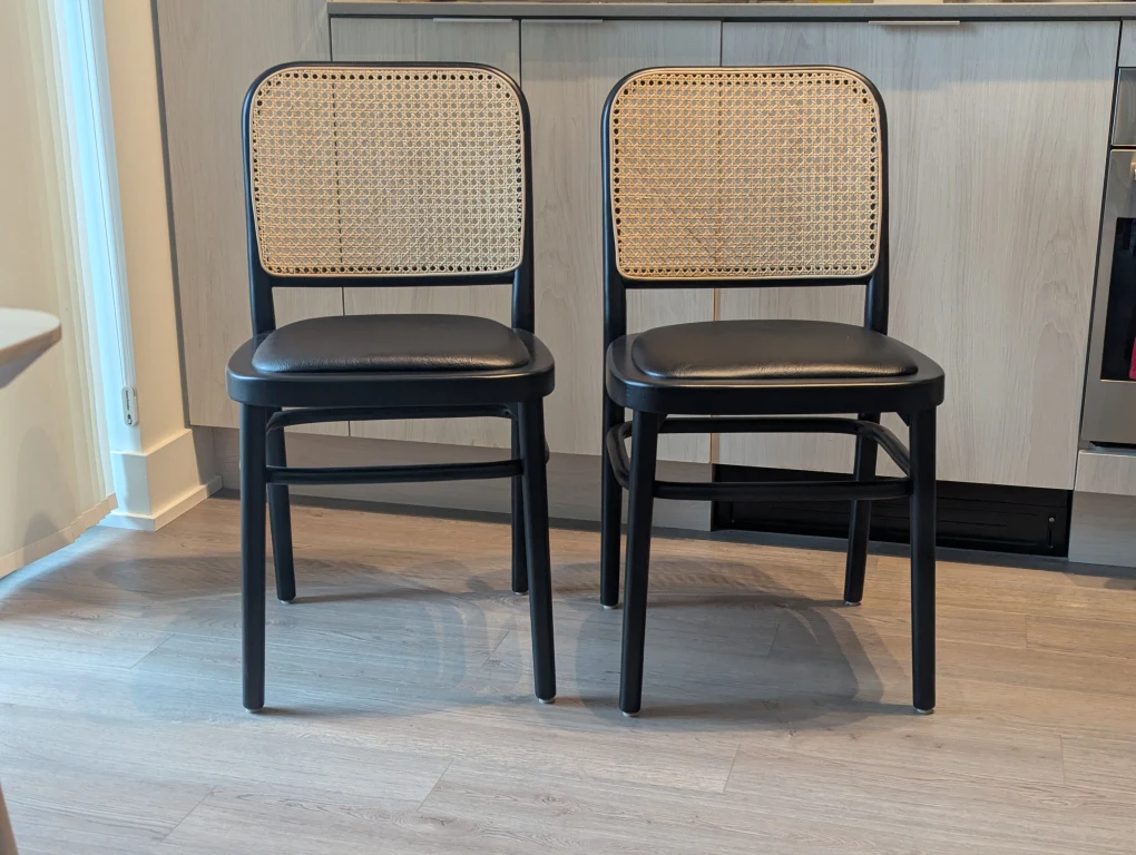 Structube Meso Rattan Dining Chairs (set of 2)