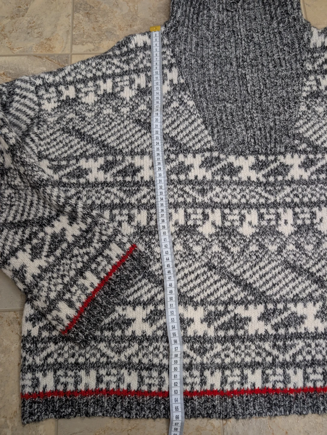 LINE Alpine Fair Isle Zip Sweater - Size L/G - photo 5