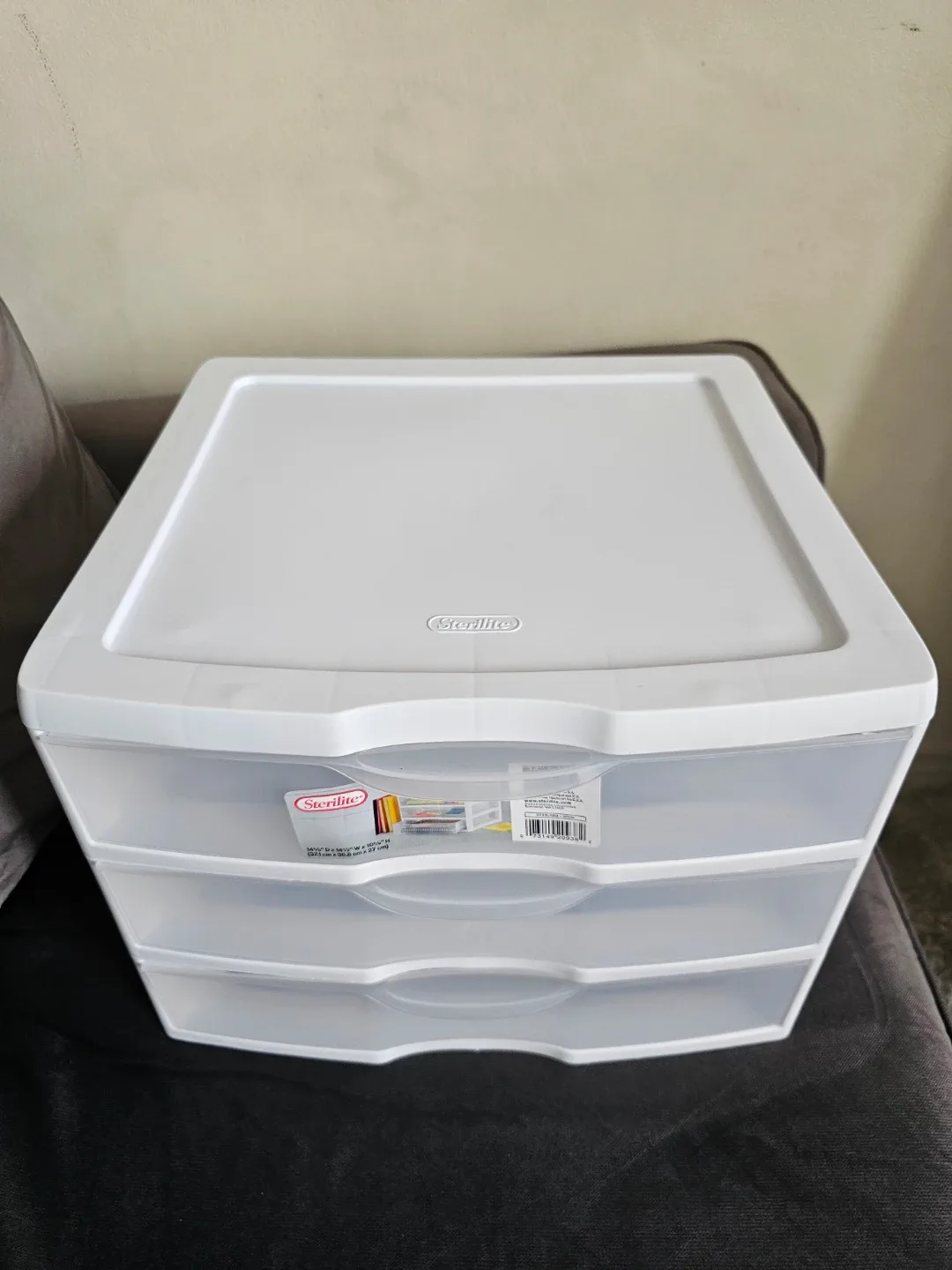 Sterilite 3-Drawer Wide Storage Unit, White