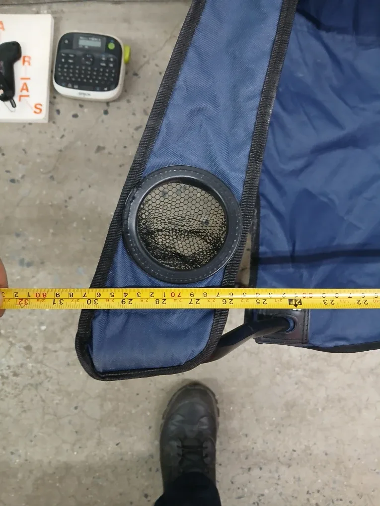 Blue Folding Camp Chair with Cup Holder image indicator(6)