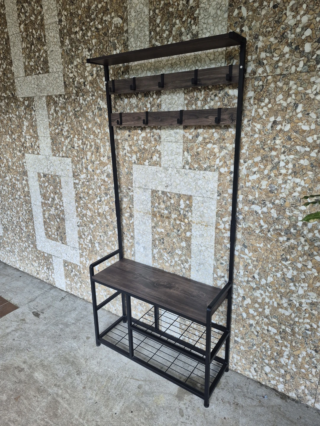 Hall Tree with Bench & Coat Rack - photo 4
