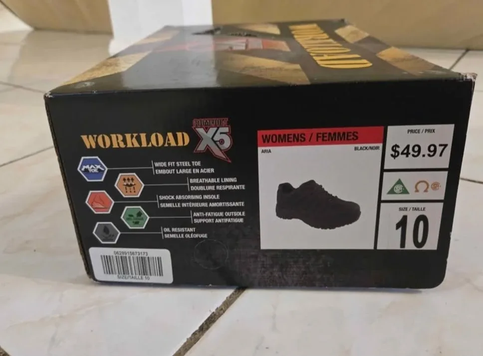 Workload Comfort X5 Women's Black Safety Shoes - Size 10 image indicator(2)