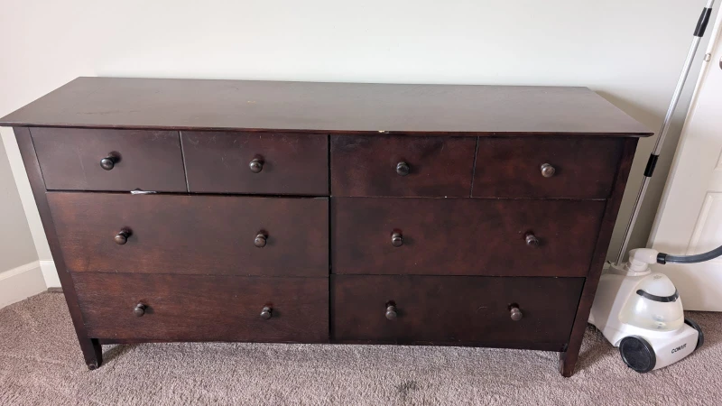 Dark Brown Wood Dresser