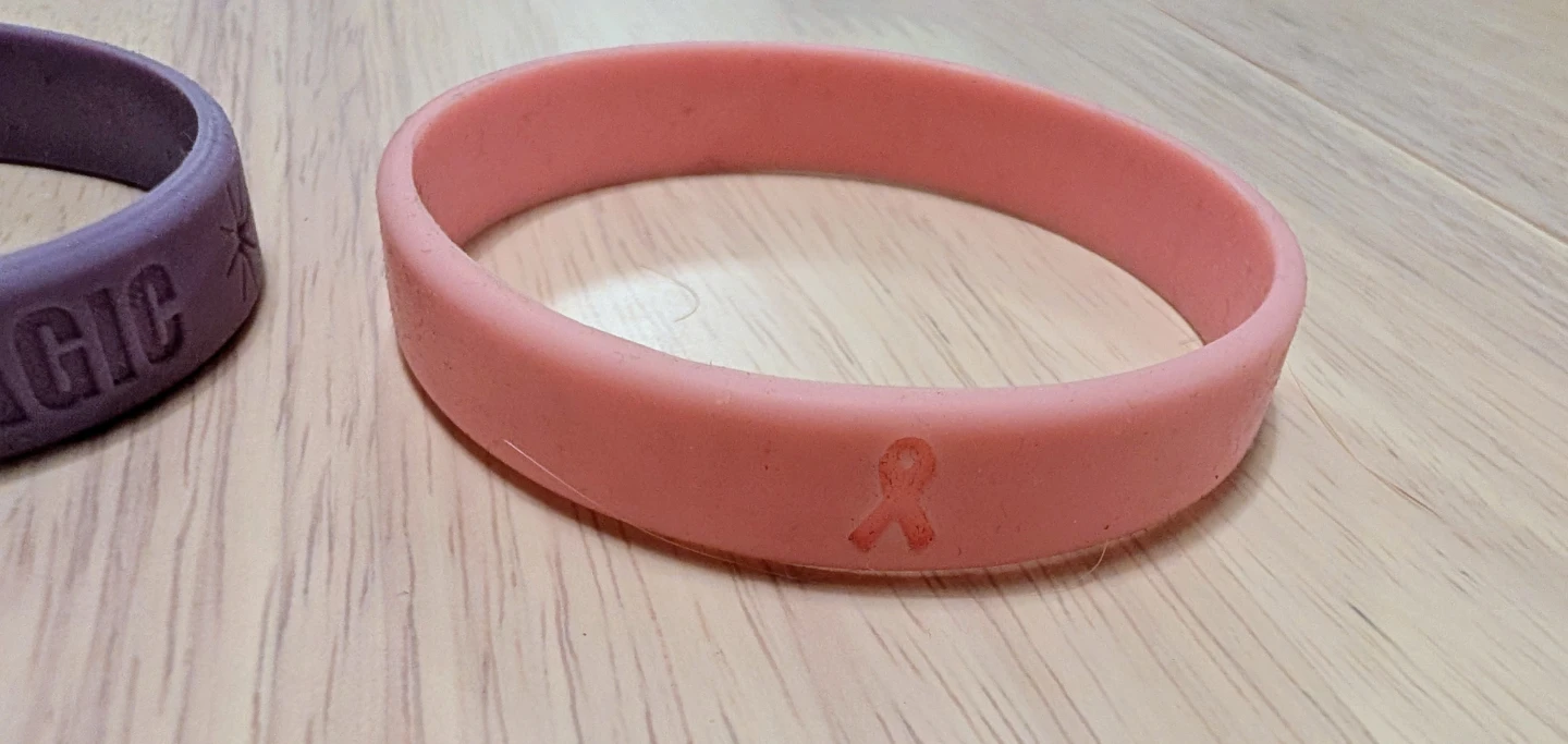 3 Rubber Bracelets: A-Team, Reading, Breast Cancer Awareness - photo 5