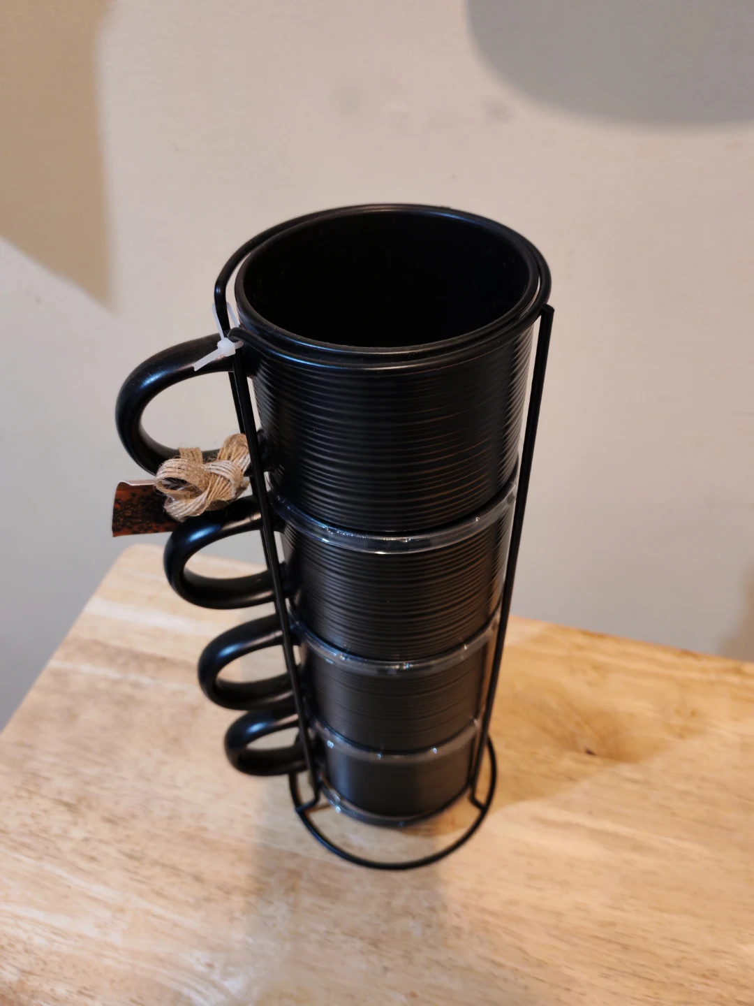 Black Mug Stack with Stand - Holds 4 Mugs - photo 4