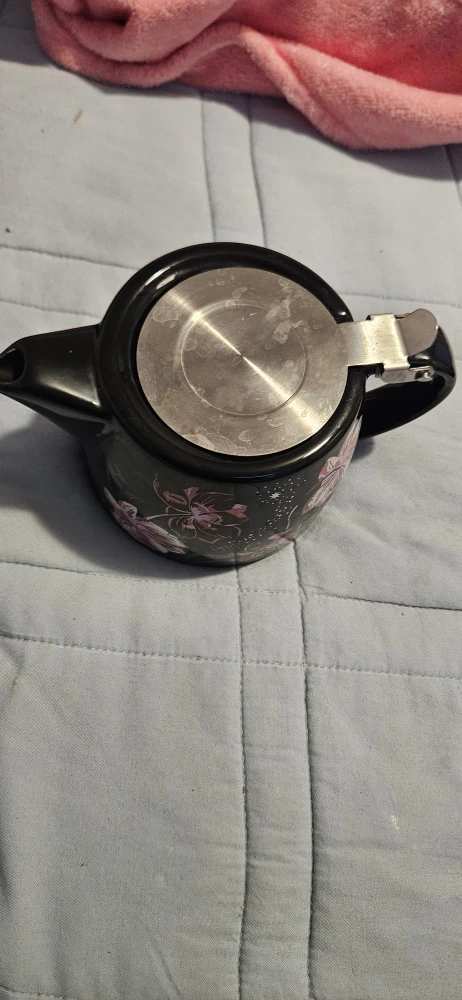Black Floral Teapot for one - photo 2