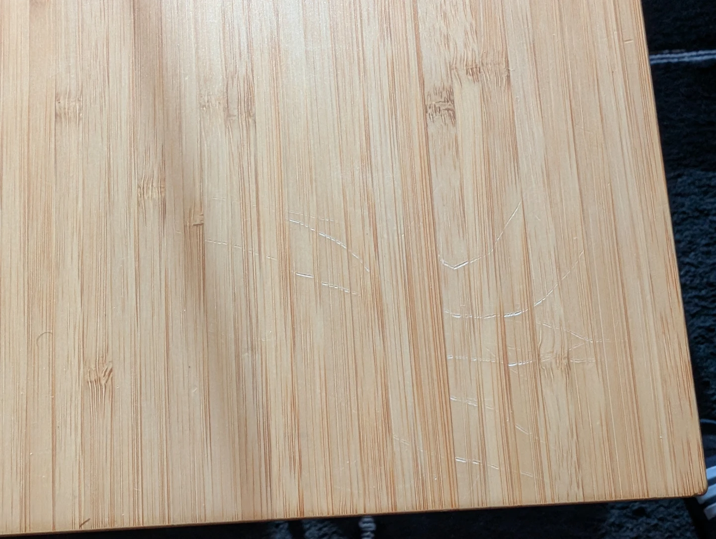 IKEA Lillasen Bamboo Desk with White Legs - photo 4