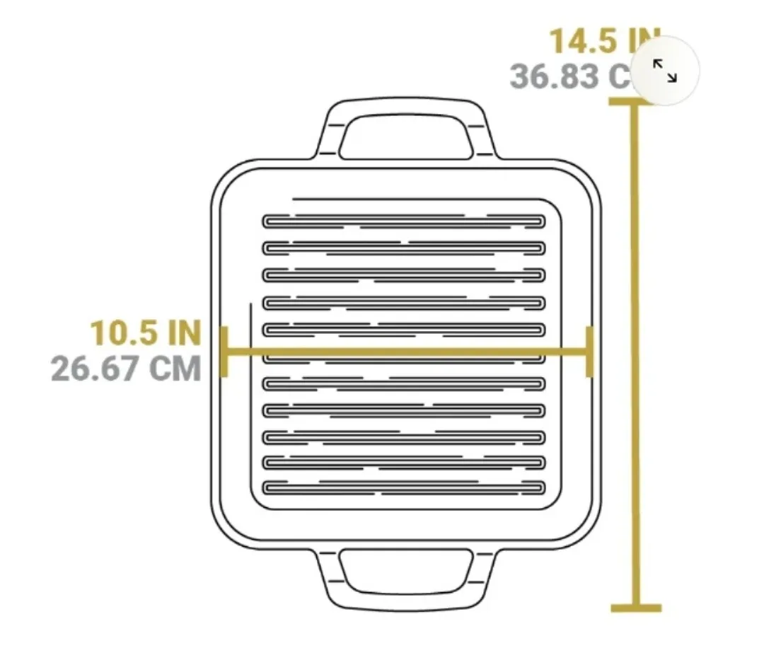 Lodge Chef Collection 11 Inch Square Grill Pan #Cleanout image indicator(10)