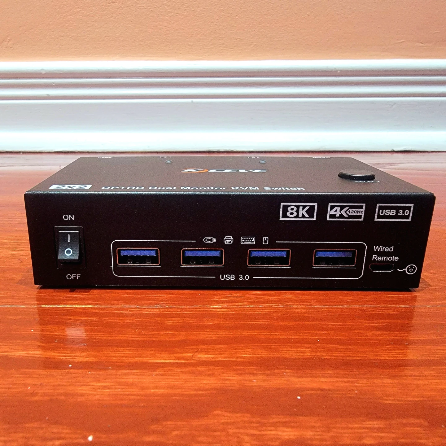 Kceve 8K HDMI Display Port Dual Monitor KVM Switch - photo 3