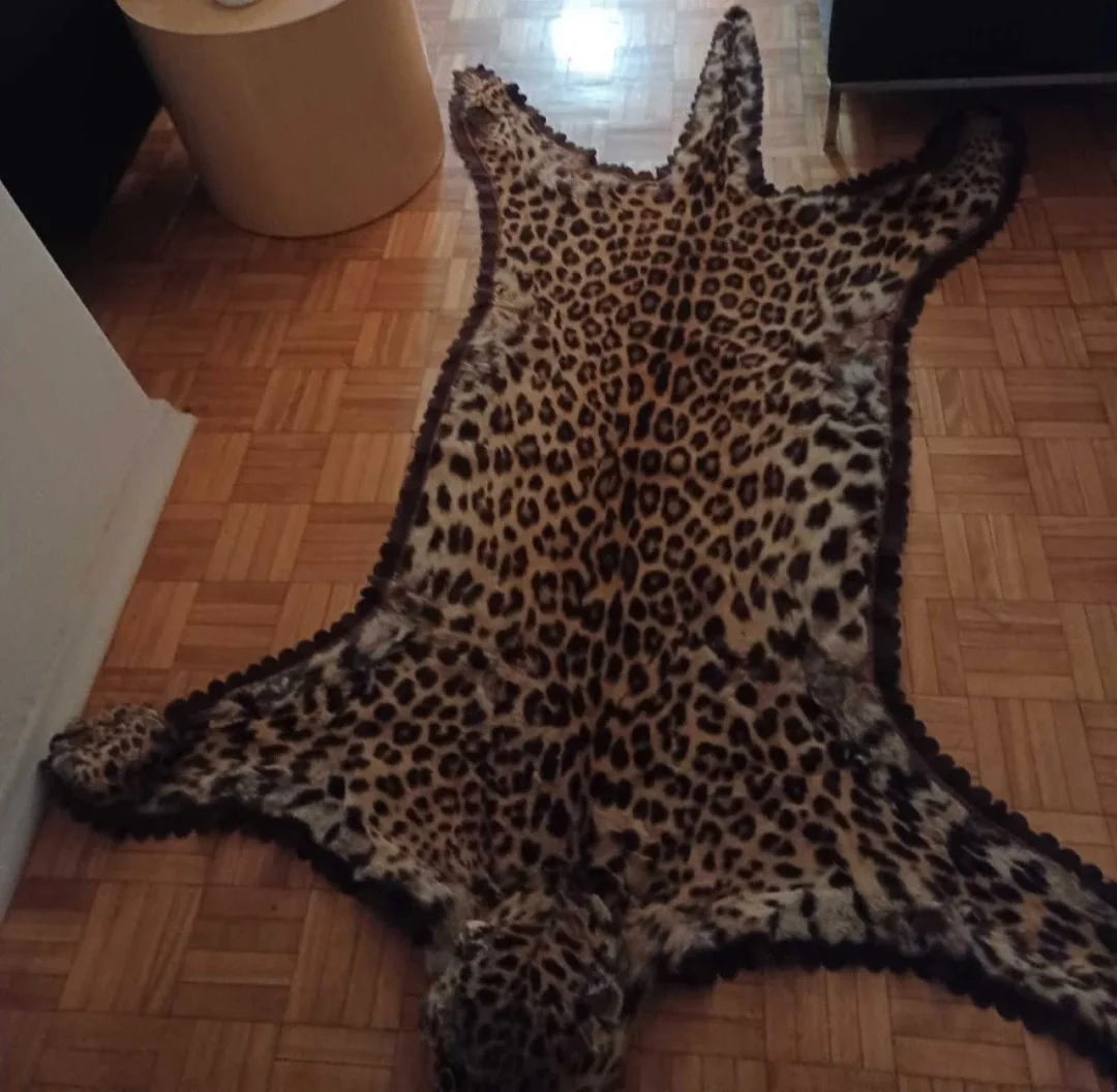 Leopard skin rug