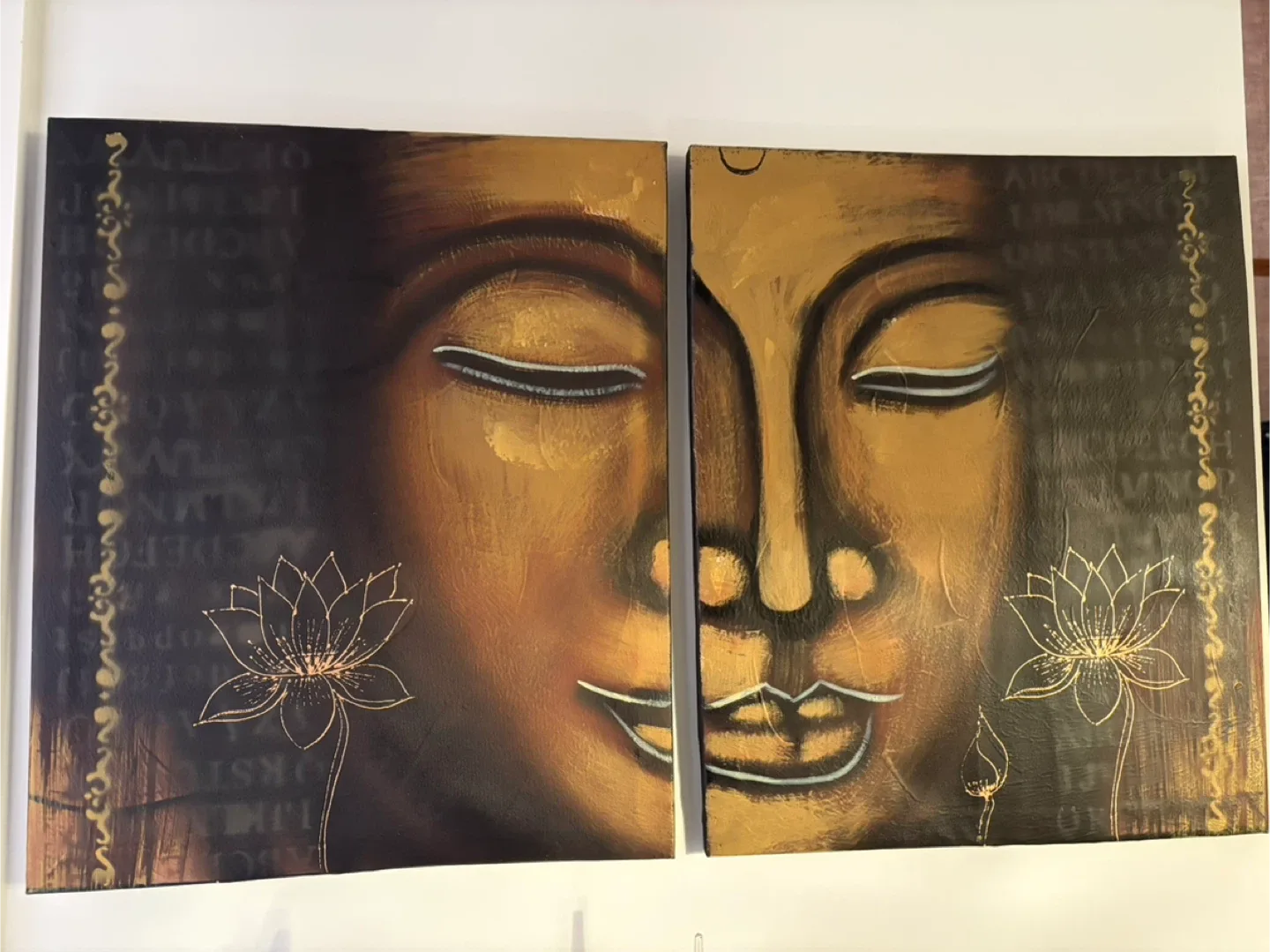 Buddha Canvas Wall Art - 2 Piece Set