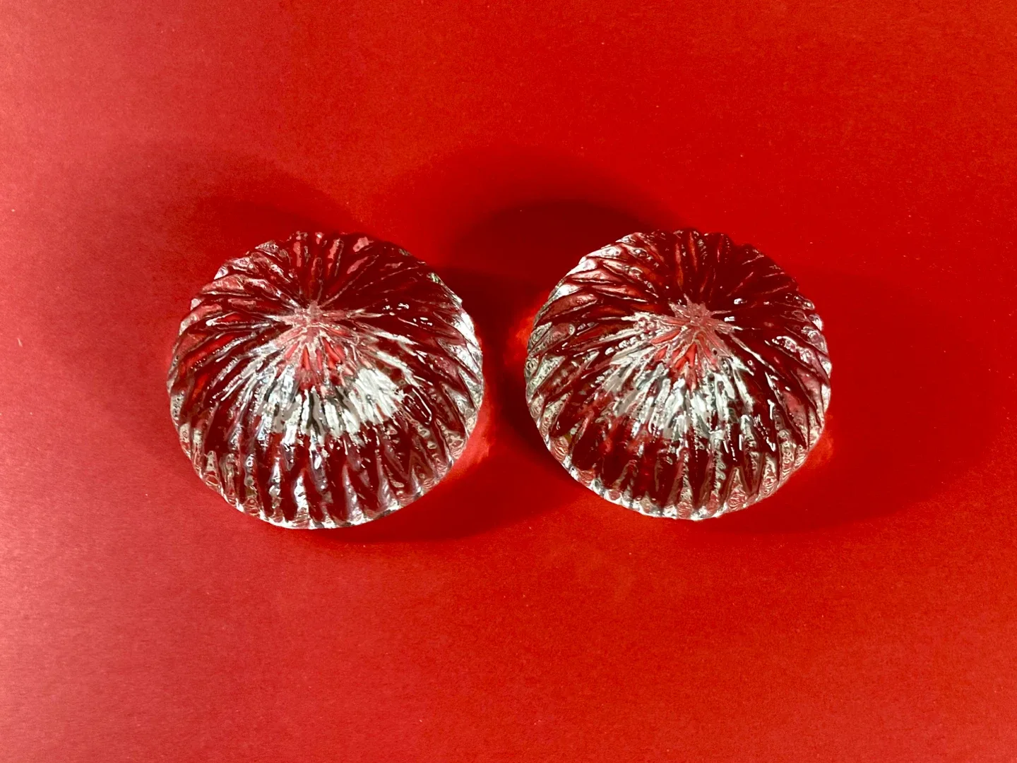 Pair of Vintage Iittala Finland Crystal Taper Candle Holders image indicator(4)