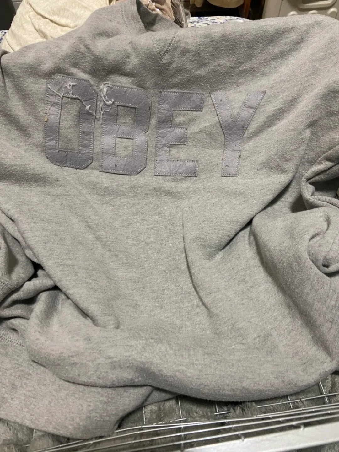 Obey Gray Crewneck Sweatshirt
