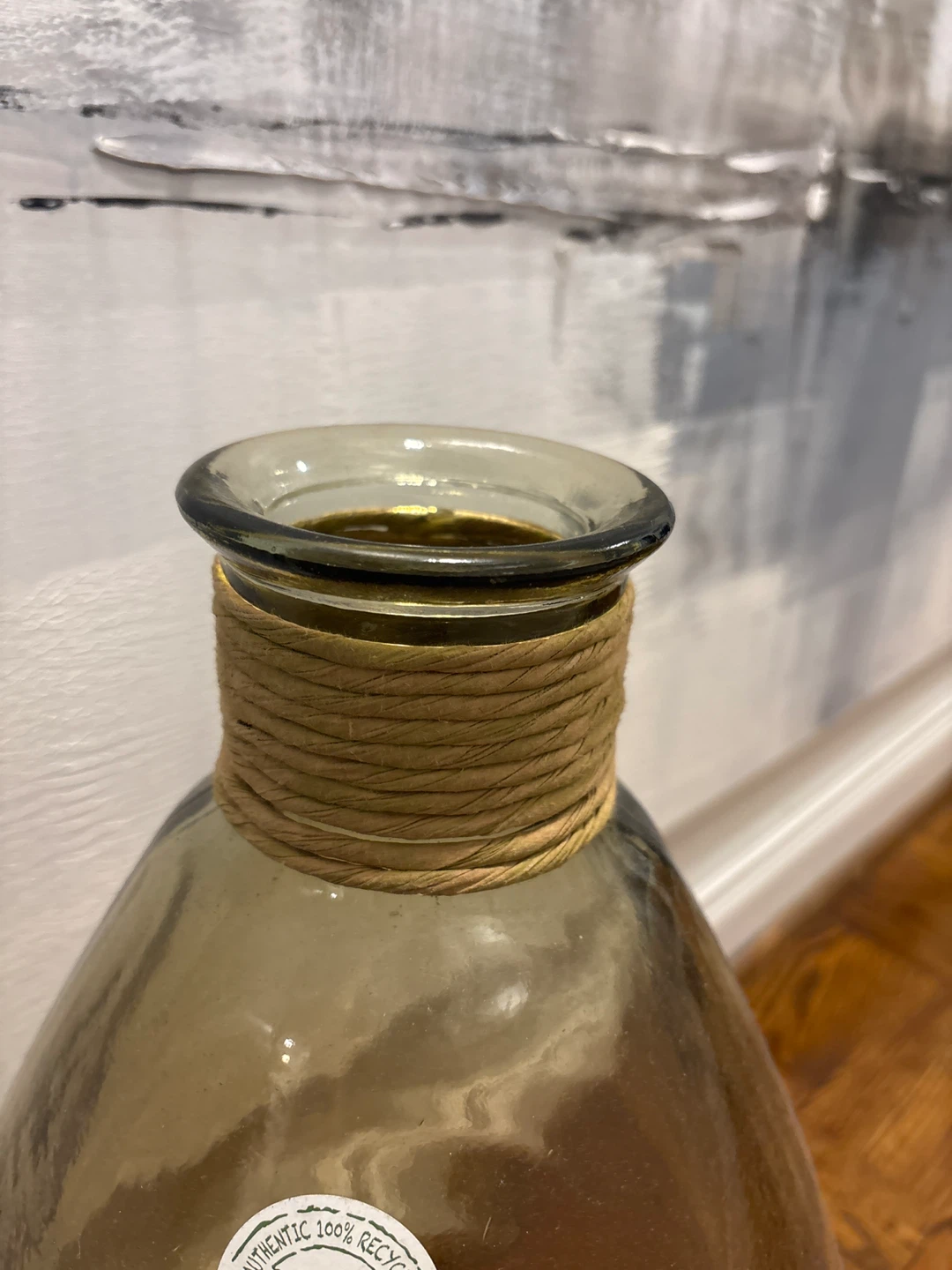 Glass Vase with Jute Rope Accent - photo 3