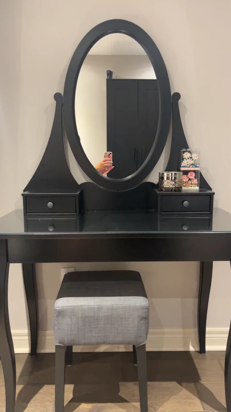 Black IKEA Hemnes Vanity image indicator(2)