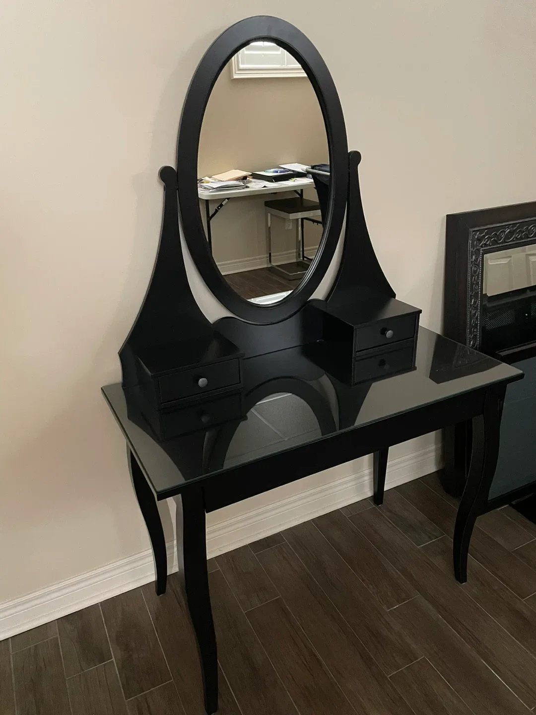 Black IKEA Hemnes Vanity image indicator(3)