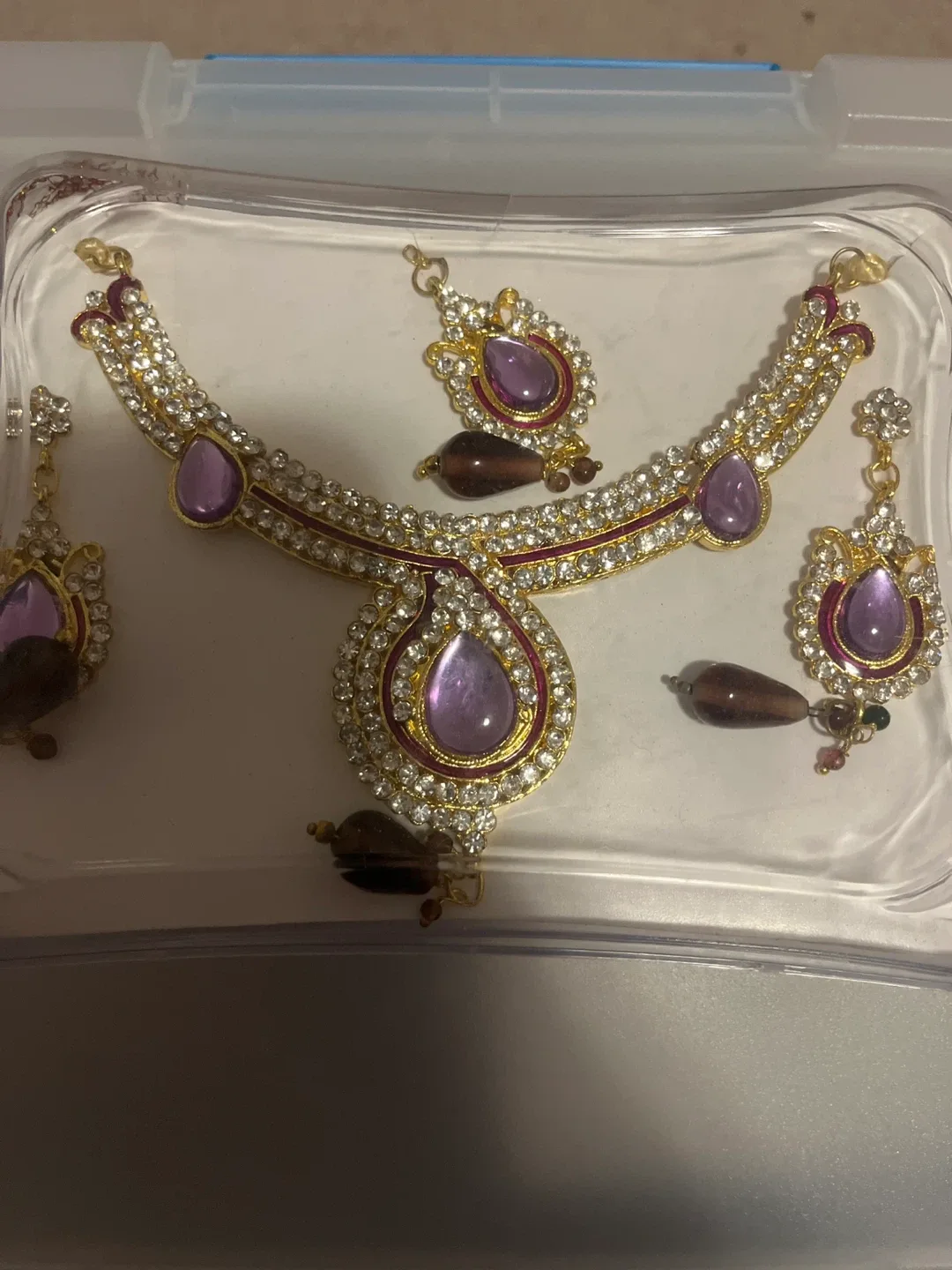 Necklace, Earring and Maang Tikka Set