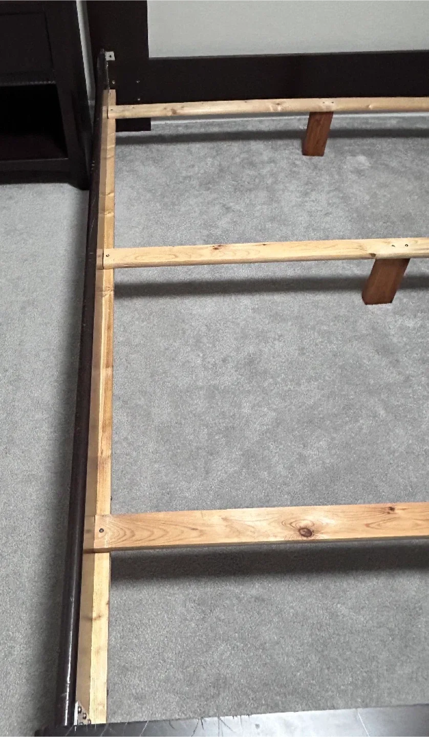 Dark Wood Queen Bed Frame with Headboard image indicator(3)