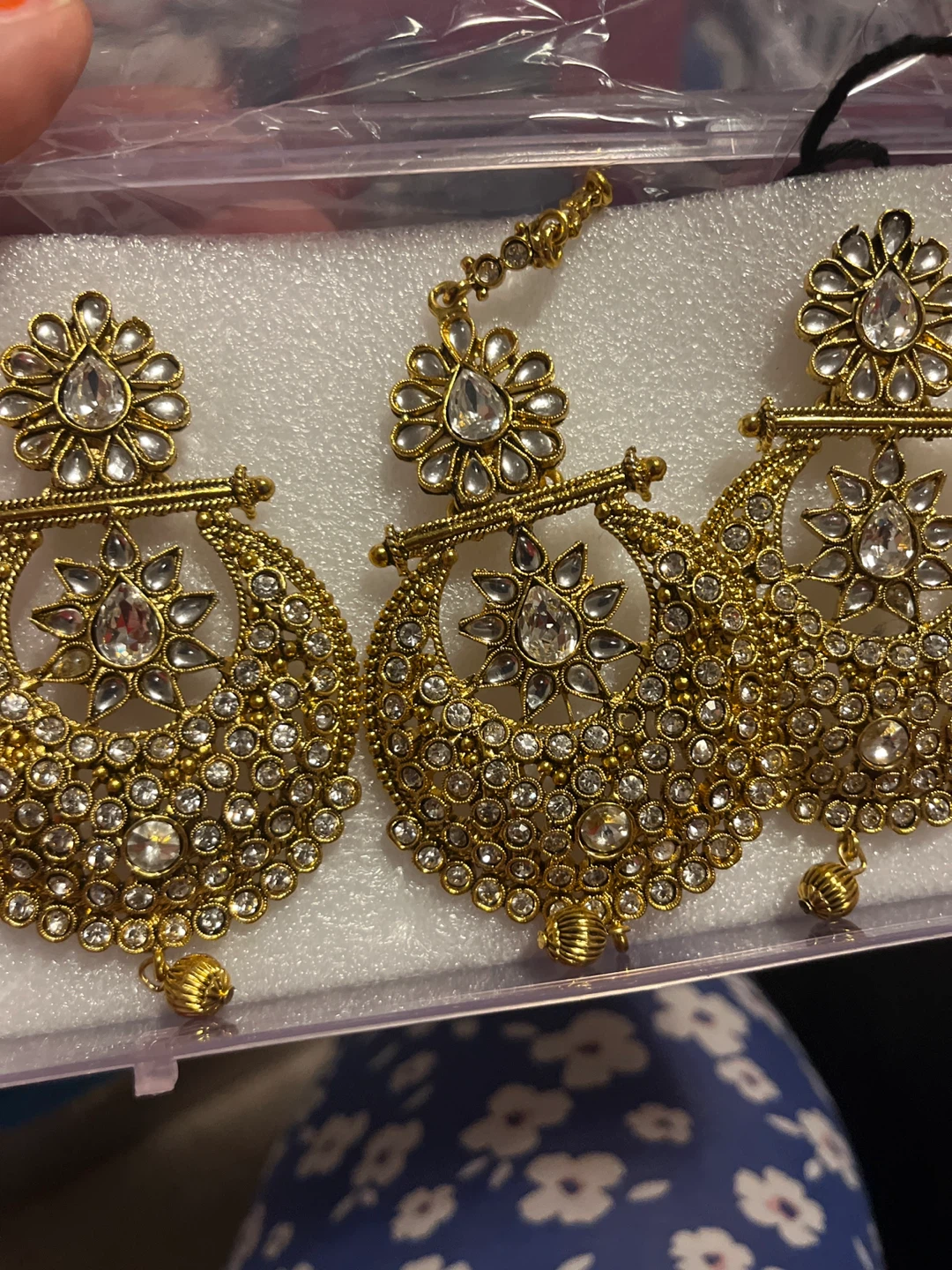 Earrings and Tikka Set - Gold - photo 2