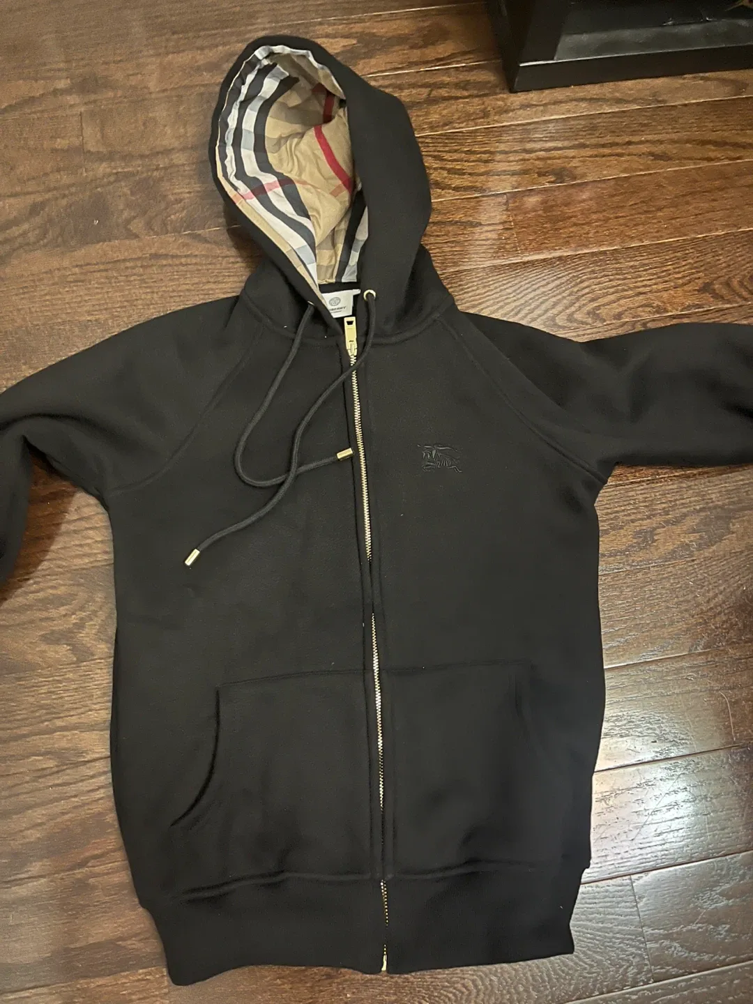 Burberry Black Zip-Up Hoodie