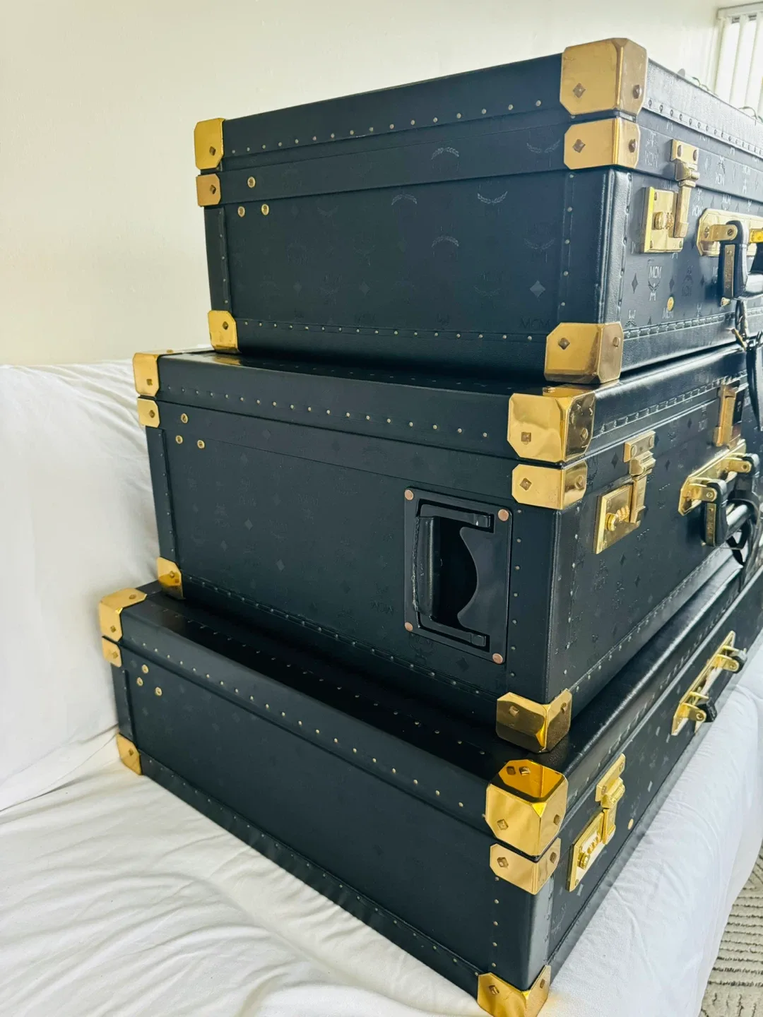 Vintage 1980s MCM Trunk Set by Michael Cromer image indicator(3)