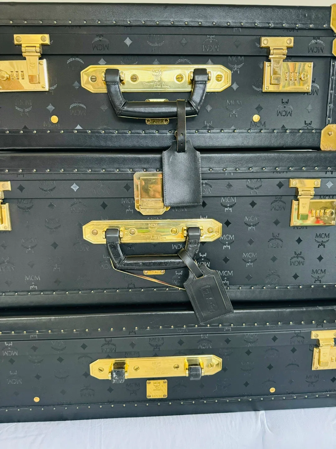 Vintage 1980s MCM Trunk Set by Michael Cromer image indicator(4)