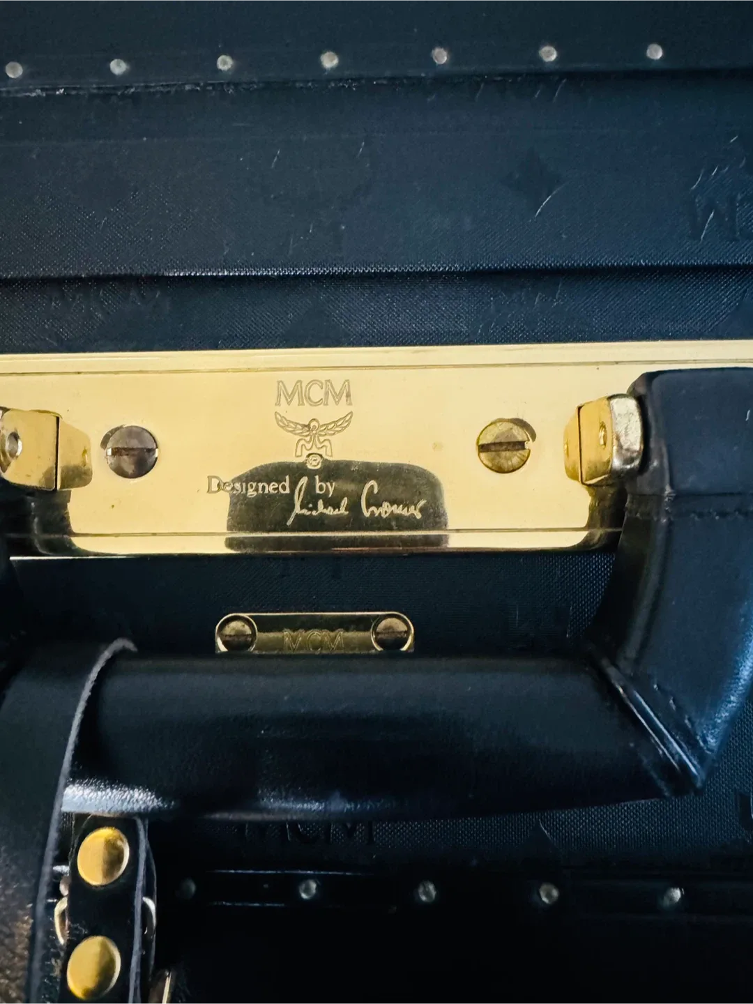 Vintage 1980s MCM Trunk Set by Michael Cromer image indicator(8)