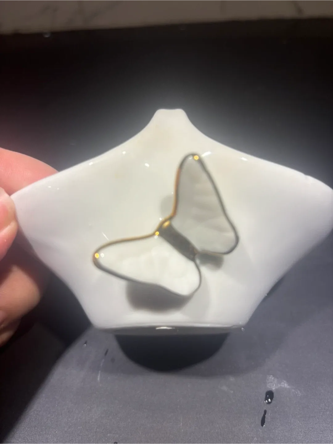 Vintage Butterfly Handle Basket Lenox China with 24k Gold Trim image indicator(4)