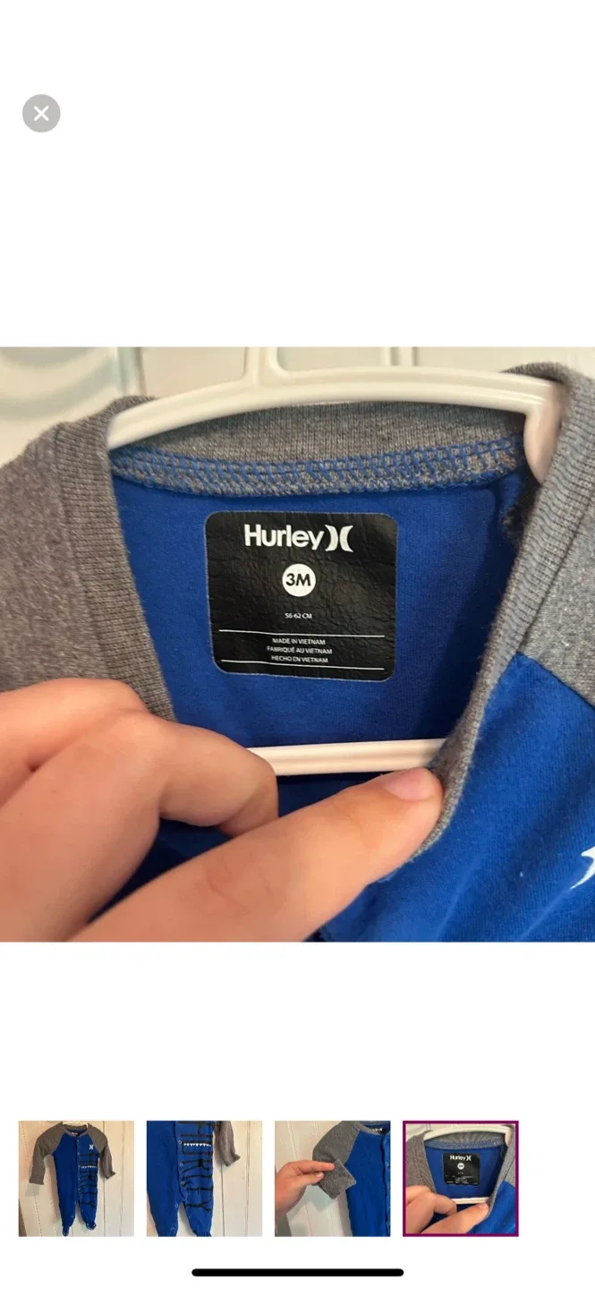 Hurley Baby Onesie - 3M image indicator(4)