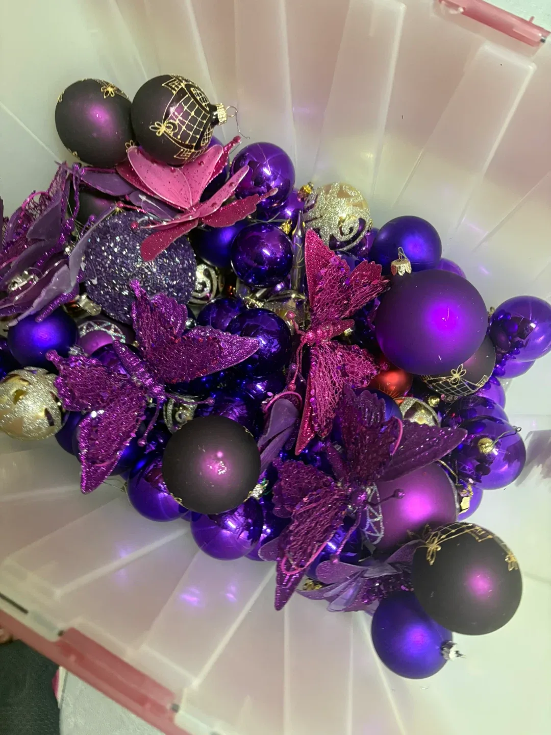 Purple Christmas Ornaments
