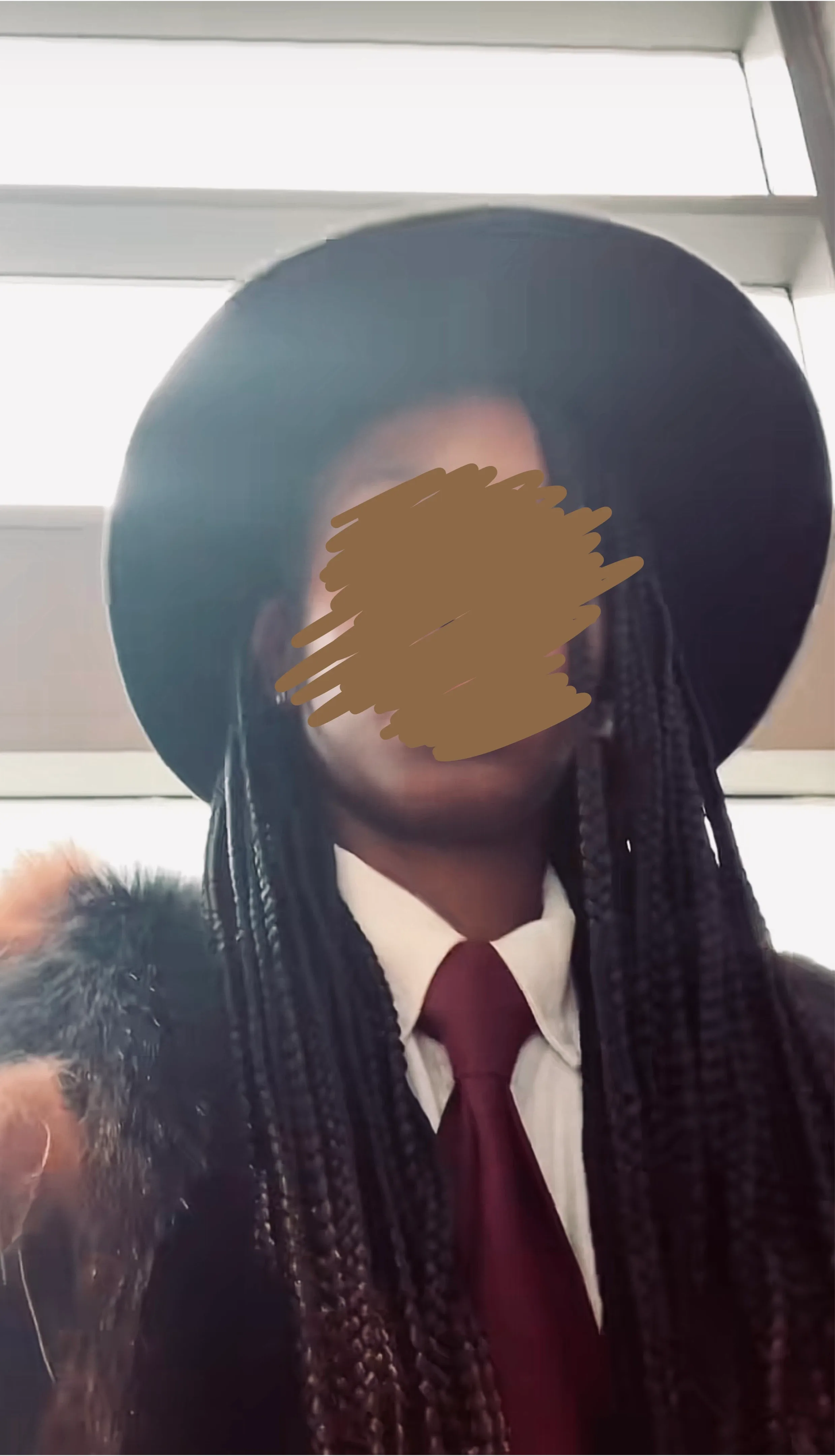 Black Fedora Hat with White Band