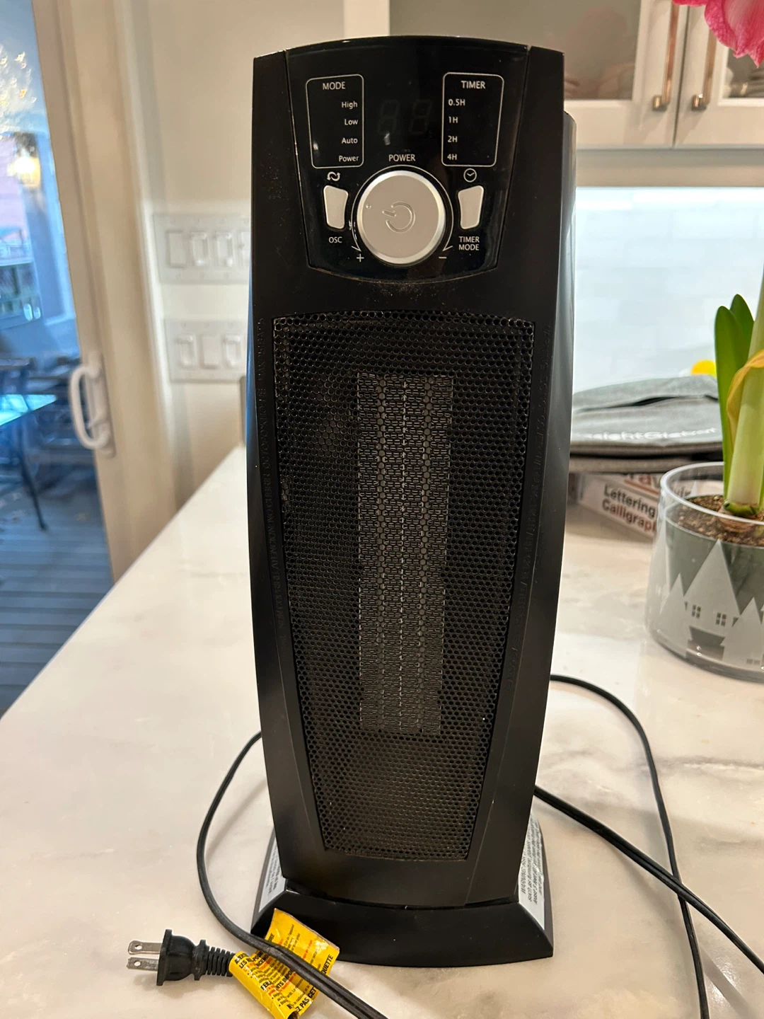 Black Oscillating Tower Heater - photo 2