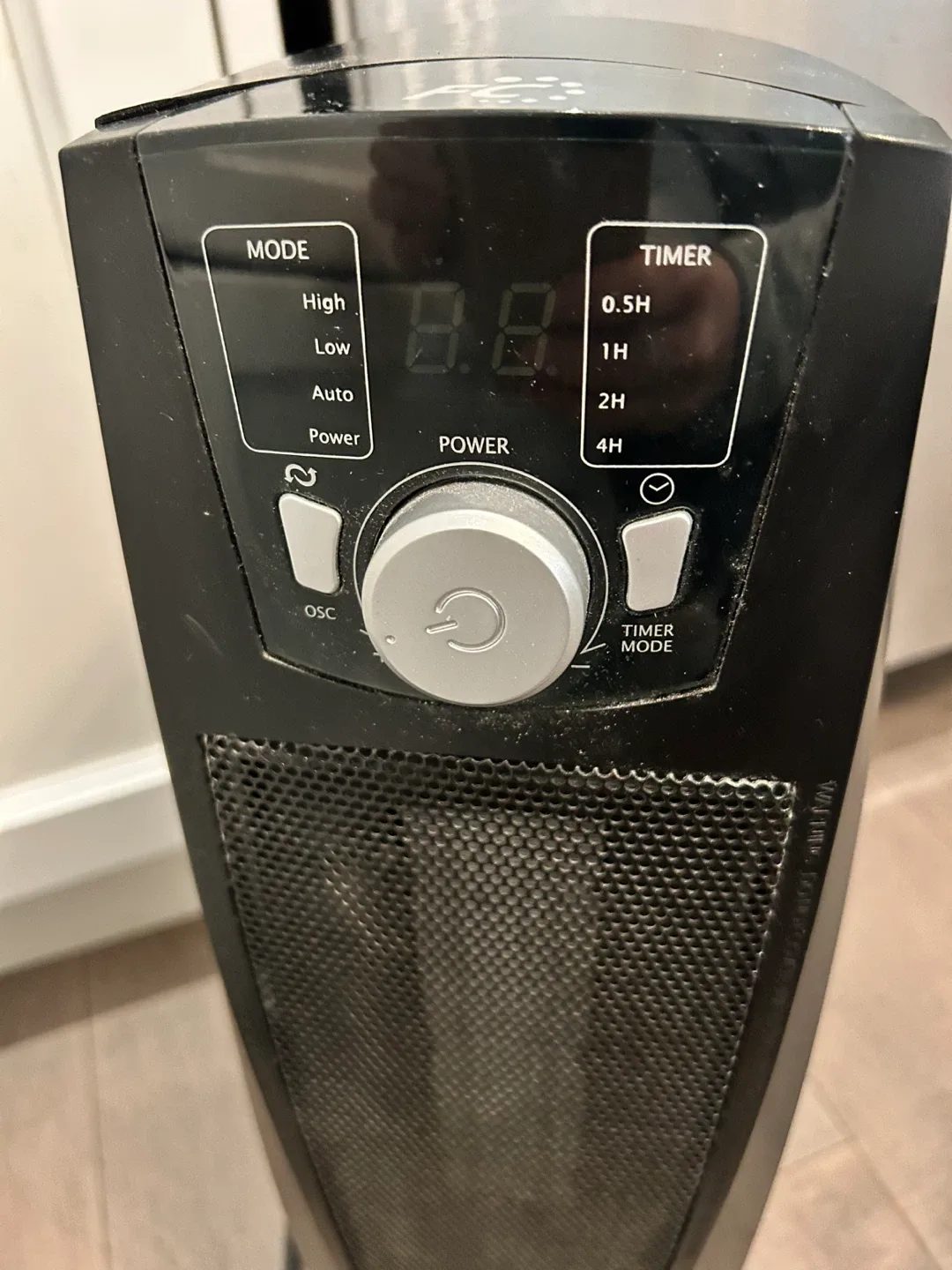 Black Oscillating Tower Heater